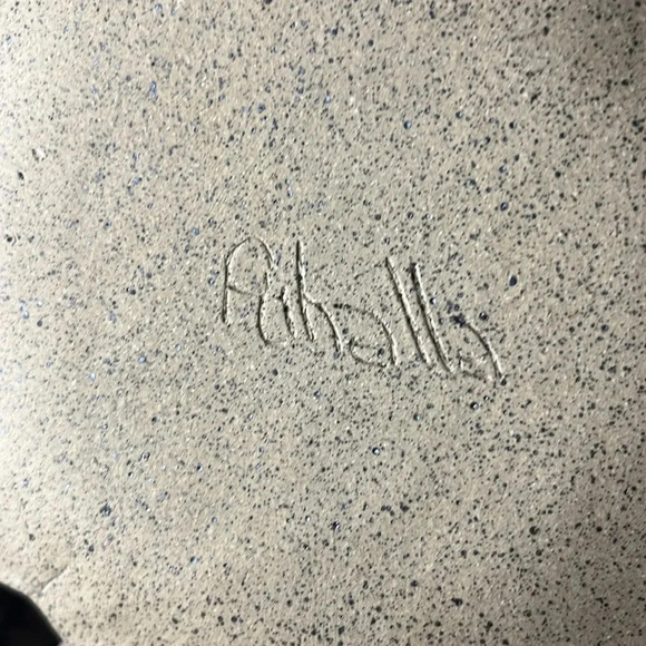 Handmade Pottery Blue Brown Drip Glaze Oak and Maple Leaf Trinket Trays - Picture 7 of 8